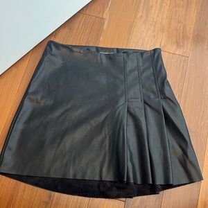 Black Leather Mini skirt Revolve
